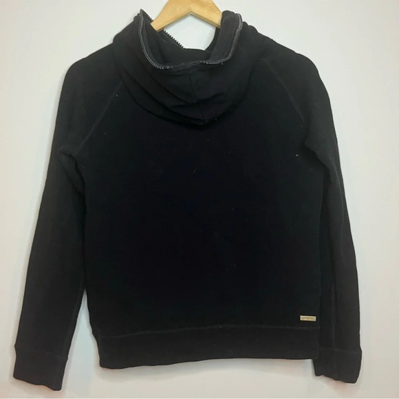 ALALA Zip Up Front Atheleisure Black Hoodie Sweatshirt - Picture 6 of 9